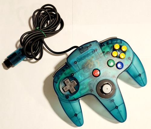 Control Joystick N64 Nintendo 64 Clear Blue Original 