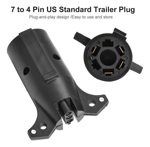 Conector De Enchufe De Remolque 12v 7 A 4 Pines Luz Estándar