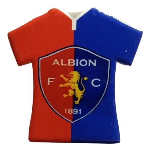 Imán De Albion Football Club En Cerámica Con Forma Camiseta 