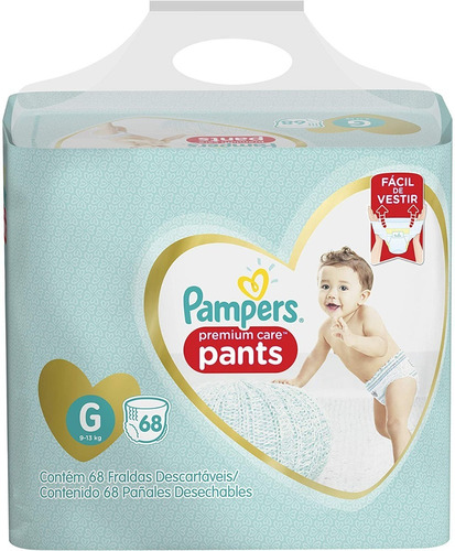 Pampers Premium Care pants  68 unidades  tamanho G Fralda descartável infantil sem gênero 