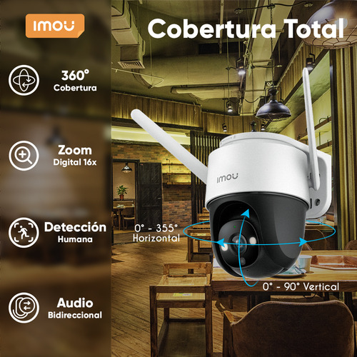 Imou Kit Videovigilancia 6 Cámaras Ip Ptz Wifi De 4 Mp Ipc-s41fen Cruiser Se+ / Micrófono Altavoz Y Visión A Color 24/7 / Grabación Continua + Disco Duro 3tb + Dvr Turbo Hd 8mp 4k (ids-7204huhi-m1/s)