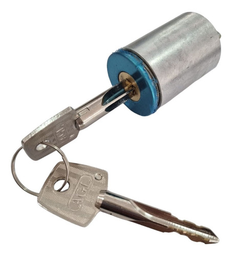 Cilindro Para Fechadura Elétrica Agl Tetra 42mm Cor Prateado