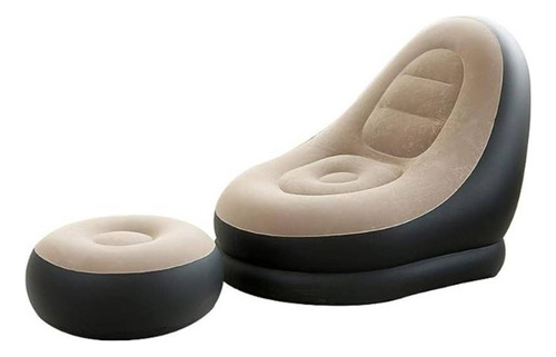 Sofá Sillón Inflable Ultra Cómodo Tipo Puf Con Posapiés