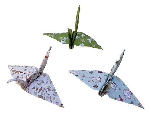 Grulla Origami Decorativa Eventos, Souvenir X 30 Unidades