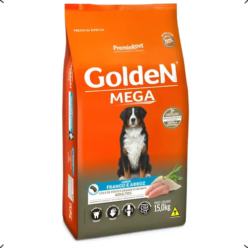 Ração Premium Especial Golden Mega Adulto 15kg Original