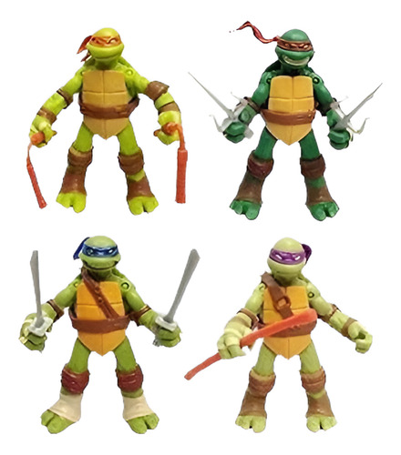 4pcs Clásico Teenage Mutant Ninja Turtles Tmnt Figuras Jugue