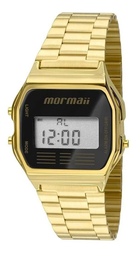 Relógio Digital Mormaii Mobj3808ab/4p Dourado Retro Classic