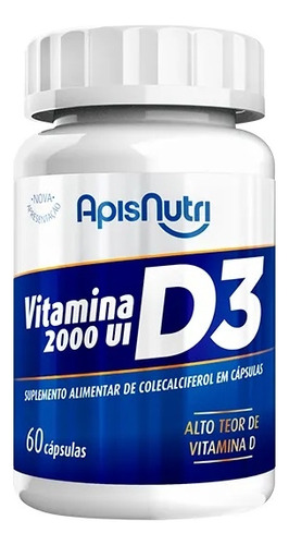Vitamina D3 2000ui Apisnutri (60 Caps) - Padrão: Único Natural