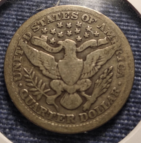 Moneda Barber Quarter Dollar 1904, Cuarto De Dólar (Usado)
