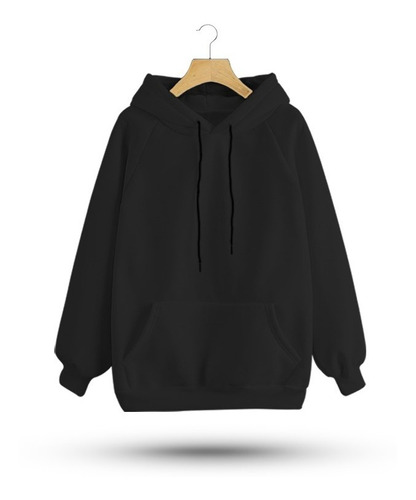 Sudadera Premium Tipo Hoodie Color Negro