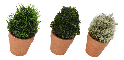 Juego De Plantas Artificiales En Macetas De Plástico Para In