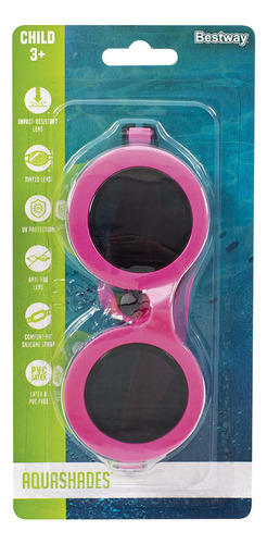Goggles Infantiles Bestway Aquashades Para Natación Colores Color Rosa