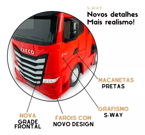 Caminhão Miniatura Iveco Carreta Baú S-way Lançamento