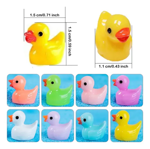 100 Mini Patos De Resina | Figuras Pequeñas Para Decorar Macetas, Paisajes Y Manualidades DIY
