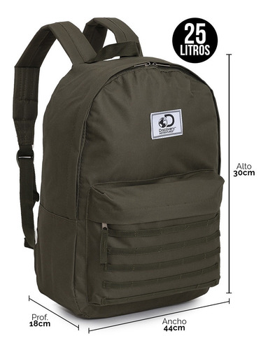 Imagen 3 de 9 de Mochila Urbana Discovery Adventure Espalda Modelo Clasico!!