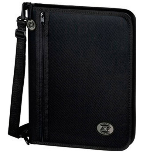 Imagem 1 de 10 de Fichario 4 Argolas Universitario Arg Nylon Preto Teen Acp