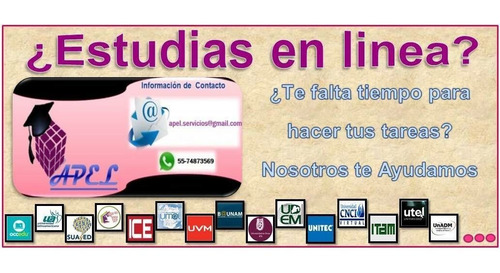 Imagen 1 de 1 de Apoyo Para Estudiantes De Licenciatura En Linea