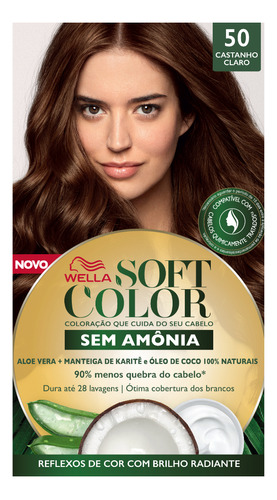 Coloração Soft Color Sem Amônia ( Clique E Escolha ) Wxz Cor 50 Castanho Claro