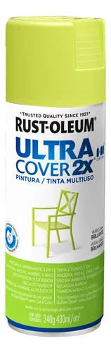 Pintura Aerosol Ultra Cover Colores 340 Ml Rust Oleum Color Verde lima