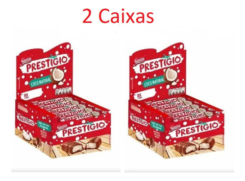 Duas Caixas De Chocolate Prestigio Nestlé 20 Unidades Cada