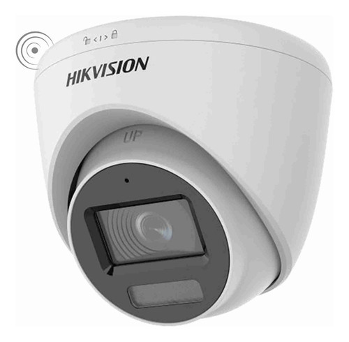 Cámara Hikvision Ds-2ce78k0t-lfs  Domo Híbrida Turbo 3k, 2.8mm Ir40m, Colorvu Micrófono Color Blanco