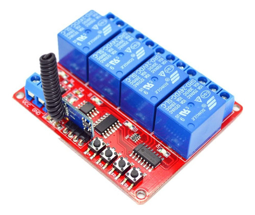 Imagen 3 de 8 de Interruptor De Telemando Con Módulo Receptor 12v 4-canal