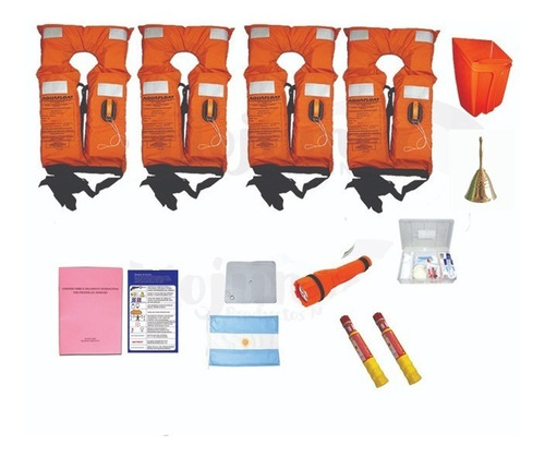 Kit Elementos De Seguridad Nautico Lancha Nautica Pna Reglam