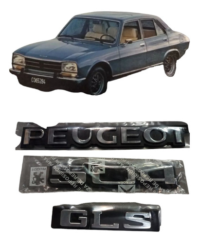 Insignias Peugeot 504 Gls Combo X 3