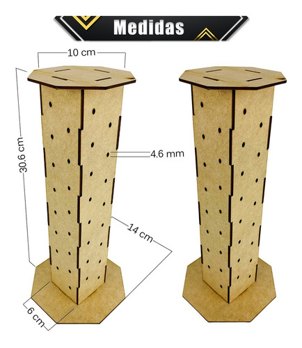 Imagen 4 de 10 de Kit 2 Torres Para Paletas Mesa De Dulces Candy Bar Paletero