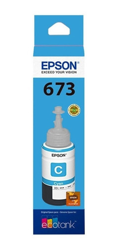 Garrafa De Tinta Epson T673 Ciano T673220-al - P/ L800