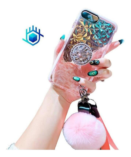 Imagen 9 de 9 de Funda Todos Equipos+ Sujetador+pompon+correa Diamantes Mujer