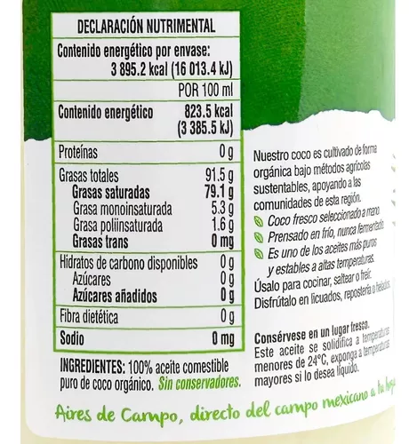 Aceite de coco 473 ml