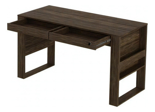 Mesa de oficina Luiza Espresso Gb con 2 cajones y llave