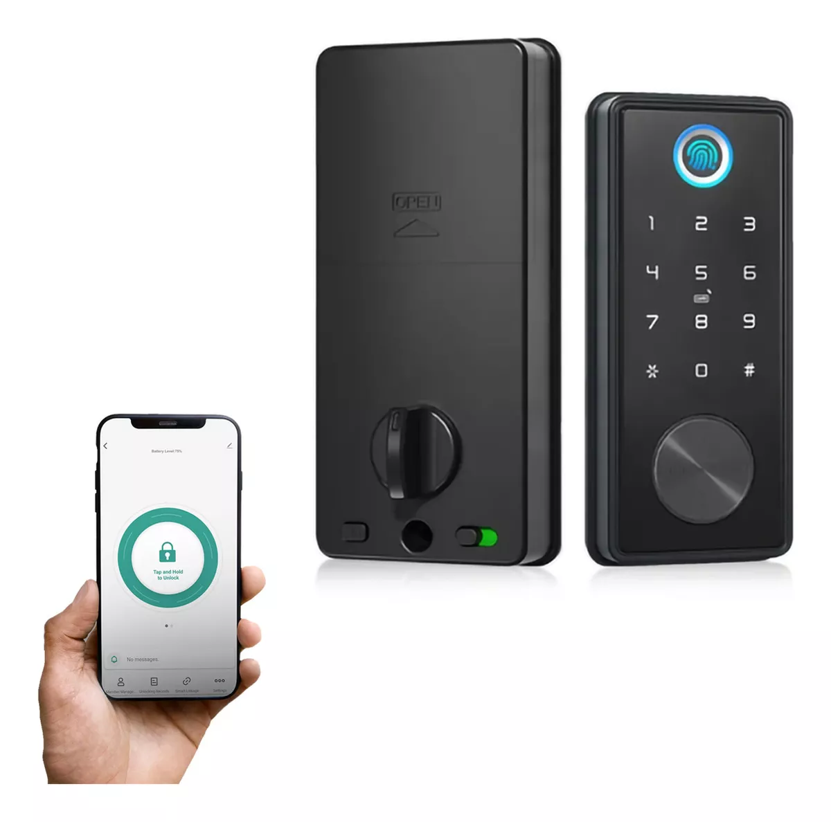 Terceira imagem para pesquisa de fechadura digital midea smartlock onegrip fda21pd preta