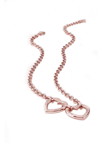 Collar Guess Hearted Chain Corazones Ubn29066 Rosa Boleta