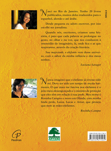 Sua Majestade, O Elefante: Contos Africanos, De Savaget, Luciana. Editorial Editora Paulinas Em Português, 2006