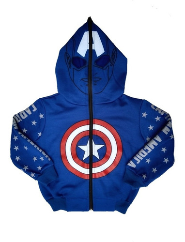 Buso,chaqueta,hoodie Superheroes Capitan America Marvel Niño