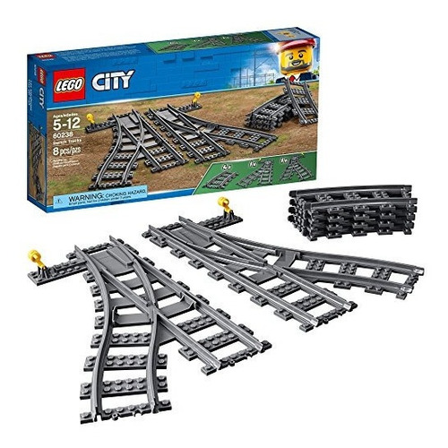 Lego City Trains Switch Tracks 60238 Building Kit 8 Piezas M