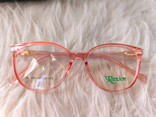 Lentes Armazón De Metal Y Acrílico Para Niños Rosa Claro