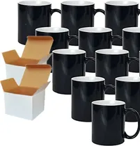 Comprar Pack 10 Tazones Magicos Negros 11oz Sublimación + Caja Ind