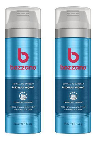 Espuma De Barbear Bozzano 200 Ml Hidrataçao-kit C/2un