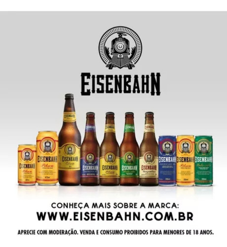 Cerveja Eisenbahn Puro Malte 355 Ml Long Neck Envio Rápido