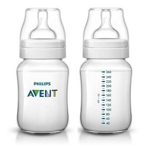 Set 2 Mamaderas Avent Philips Classic De 260 Ml