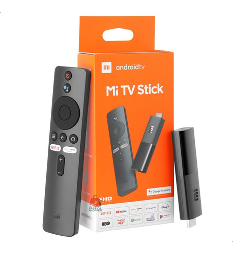 Dispositivo Xiaomi Mi Tv Box Stick Chromecast Google Smart TV, color negro, tipo control remoto por voz