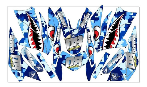 Stickers, Calca,vinil, Para Xeverus Hyper Sport 250r Mod-142