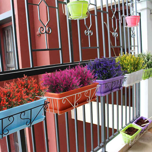 Ramos De Lavanda Artificial 8 Unidades Resistentes Uv Maceta