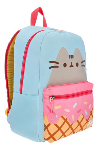 Mochila Escolar Keepack Pusheen Ice Cream Azul Claro Azul Claro Lisa