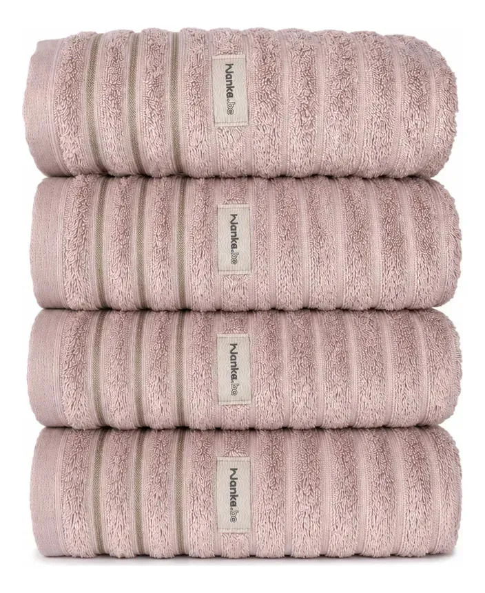 Jogo 4 Toalhas Banhão Grossa Macias 600g 100% Algodão Turim Cor Rosa
