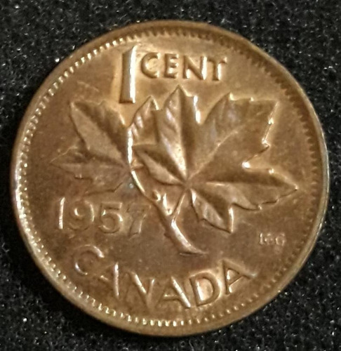 Moeda 1 Cêntimo Ano 1957 Canada