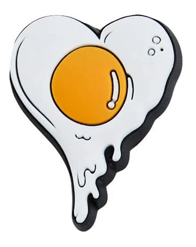 Jibbitz Crocs Heart Egg Amarillo Blanco